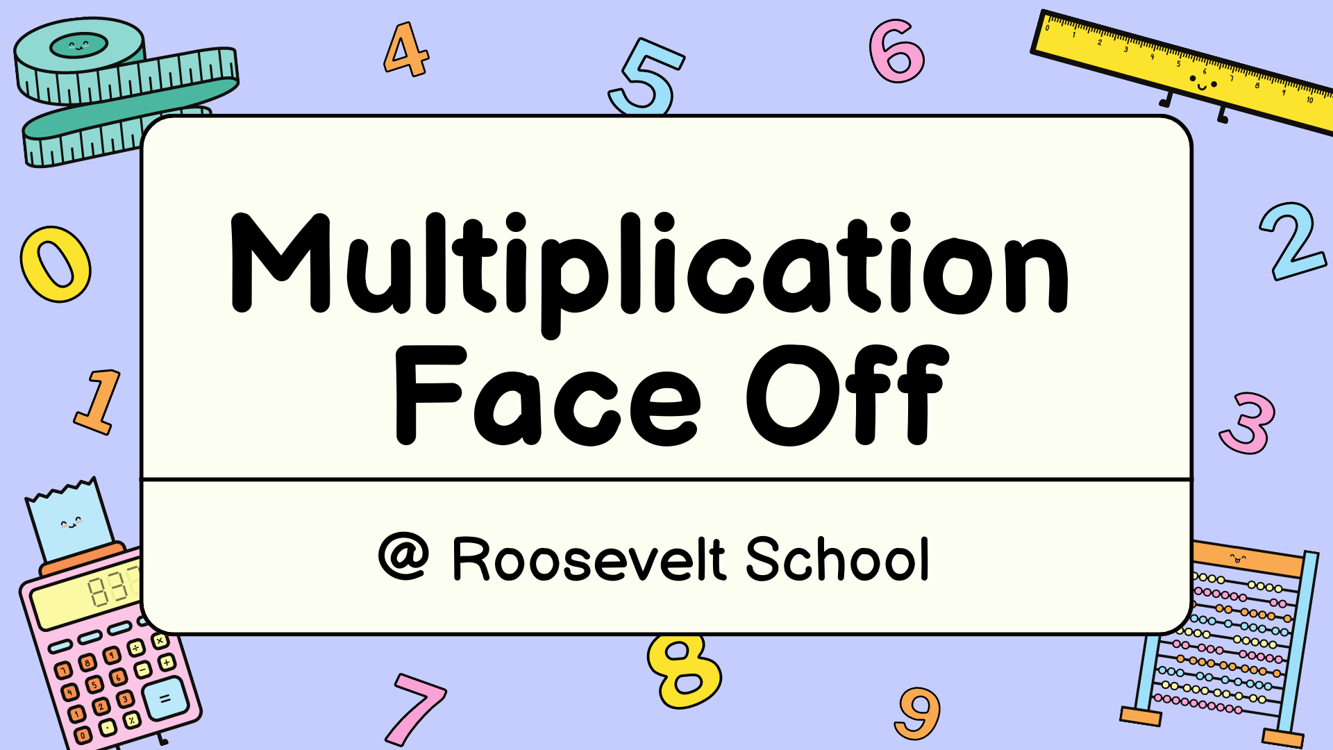 Another Exciting Multiplication Drill Challenge-Roosevelt School