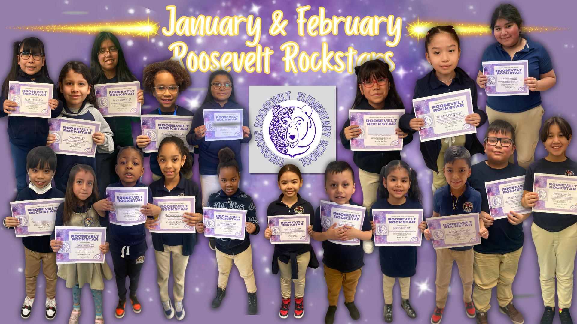 Congratulations To Our January & February Roosevelt Rockstars