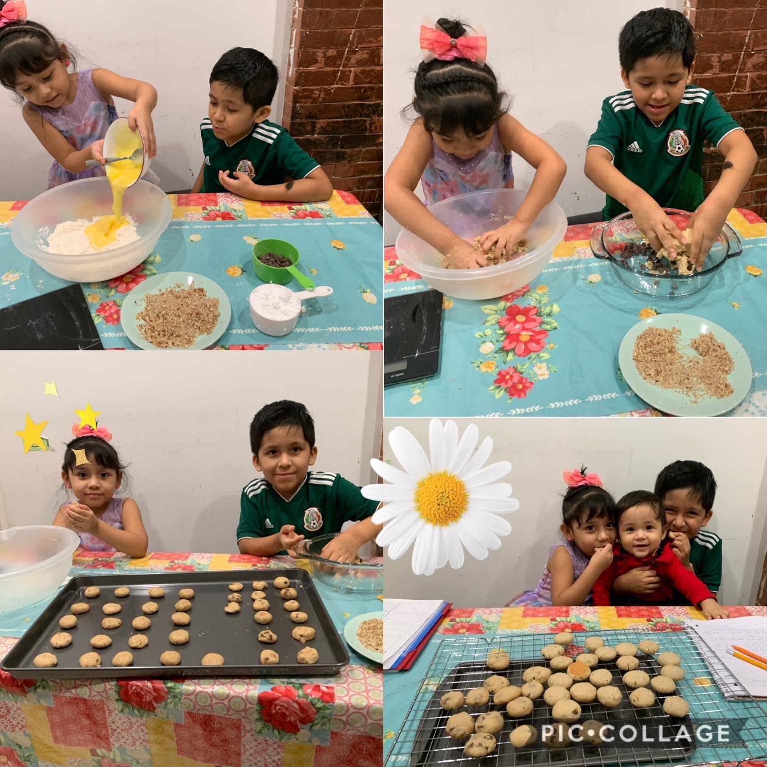making cookies collage