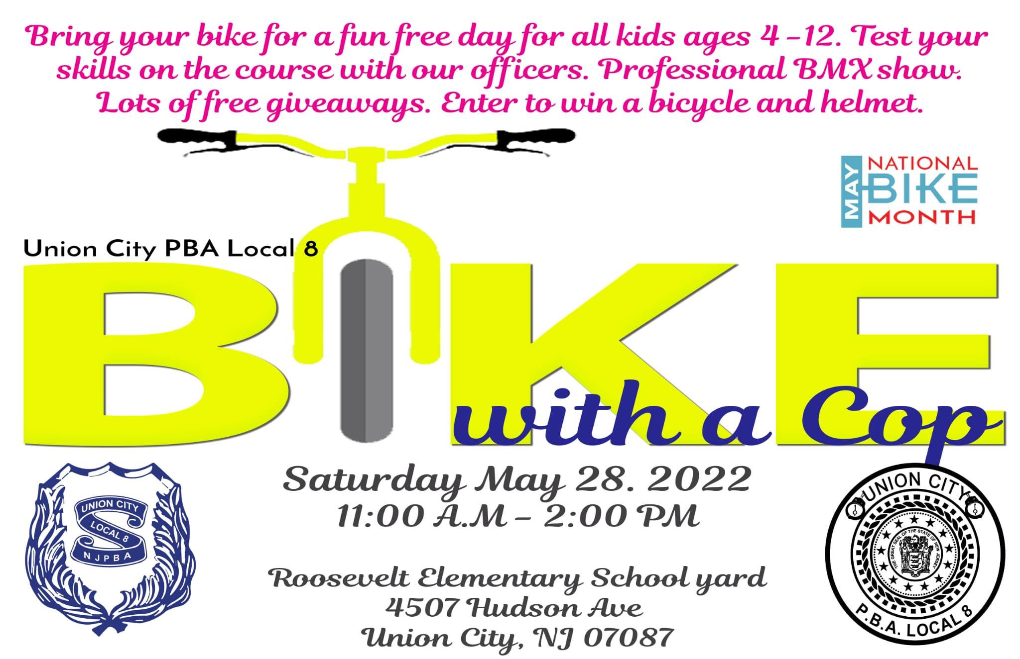Bike With A Cop-Saturday May 28th from 11:00 AM-2:00 PM