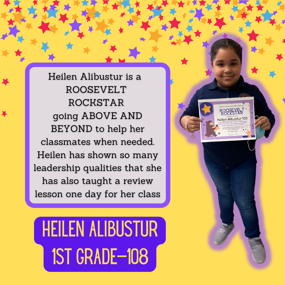 Let's Hear It For Our Roosevelt Rock Stars For April And May #8