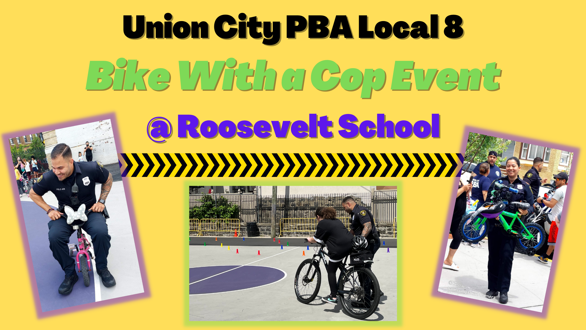 Thank You To The Union City PBA Local 8 For "Bike With A Cop" #1