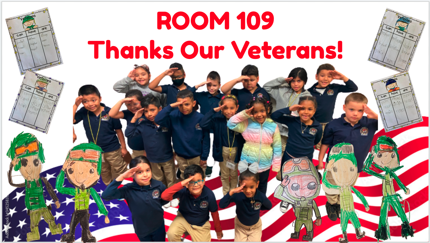Room 109 honors our veterans