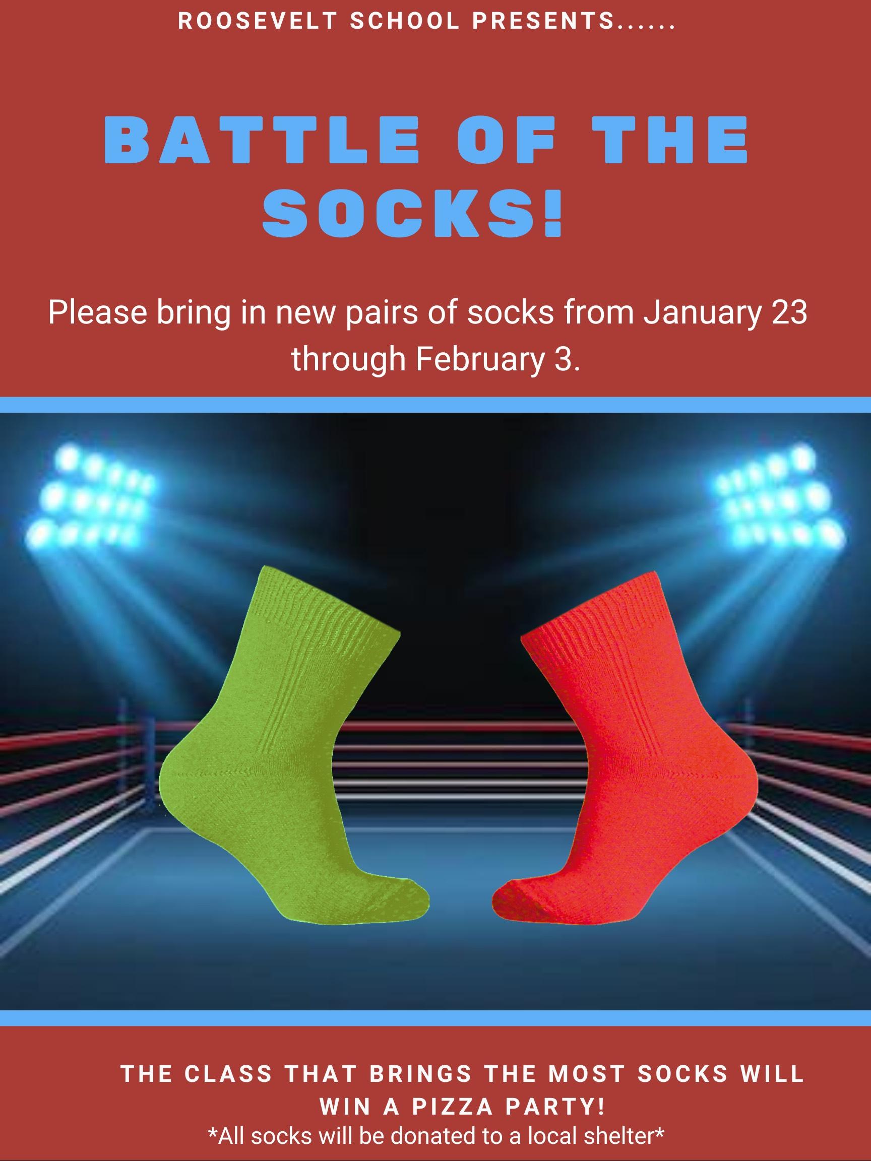 Sock Drive at the Roosevelt School-English