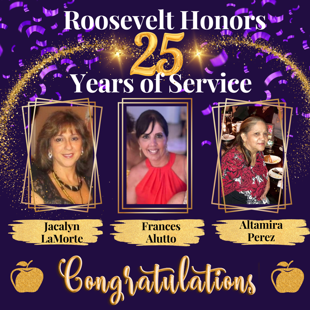 The Roosevelt School congratulates employees for 25 years of service